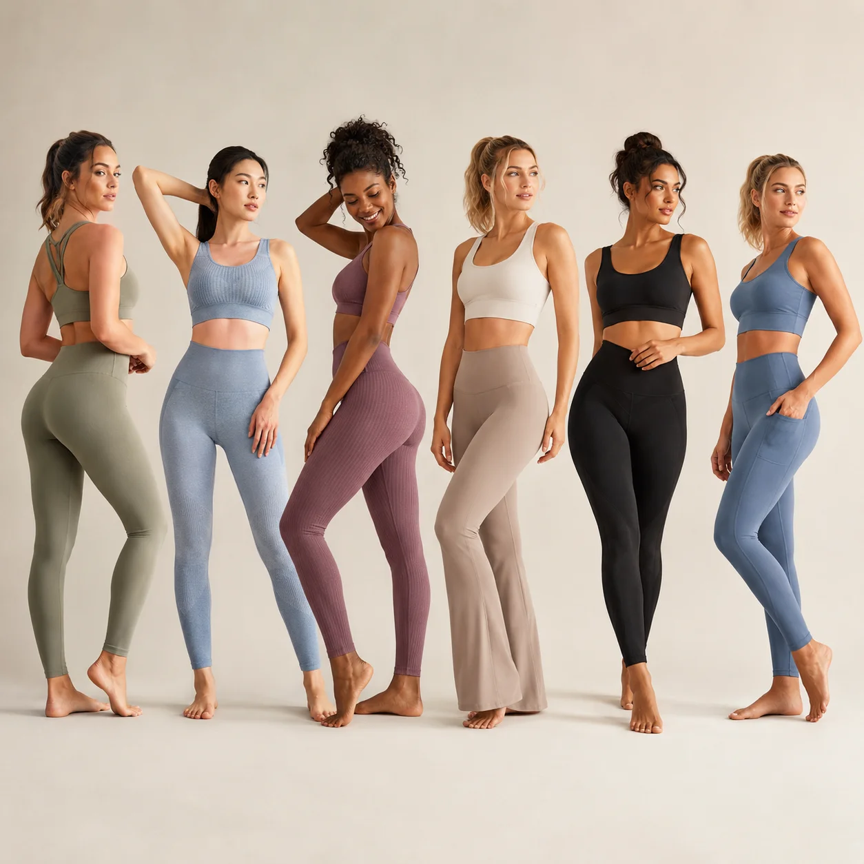 Yoga leggings product display for wholesale B2B buyers