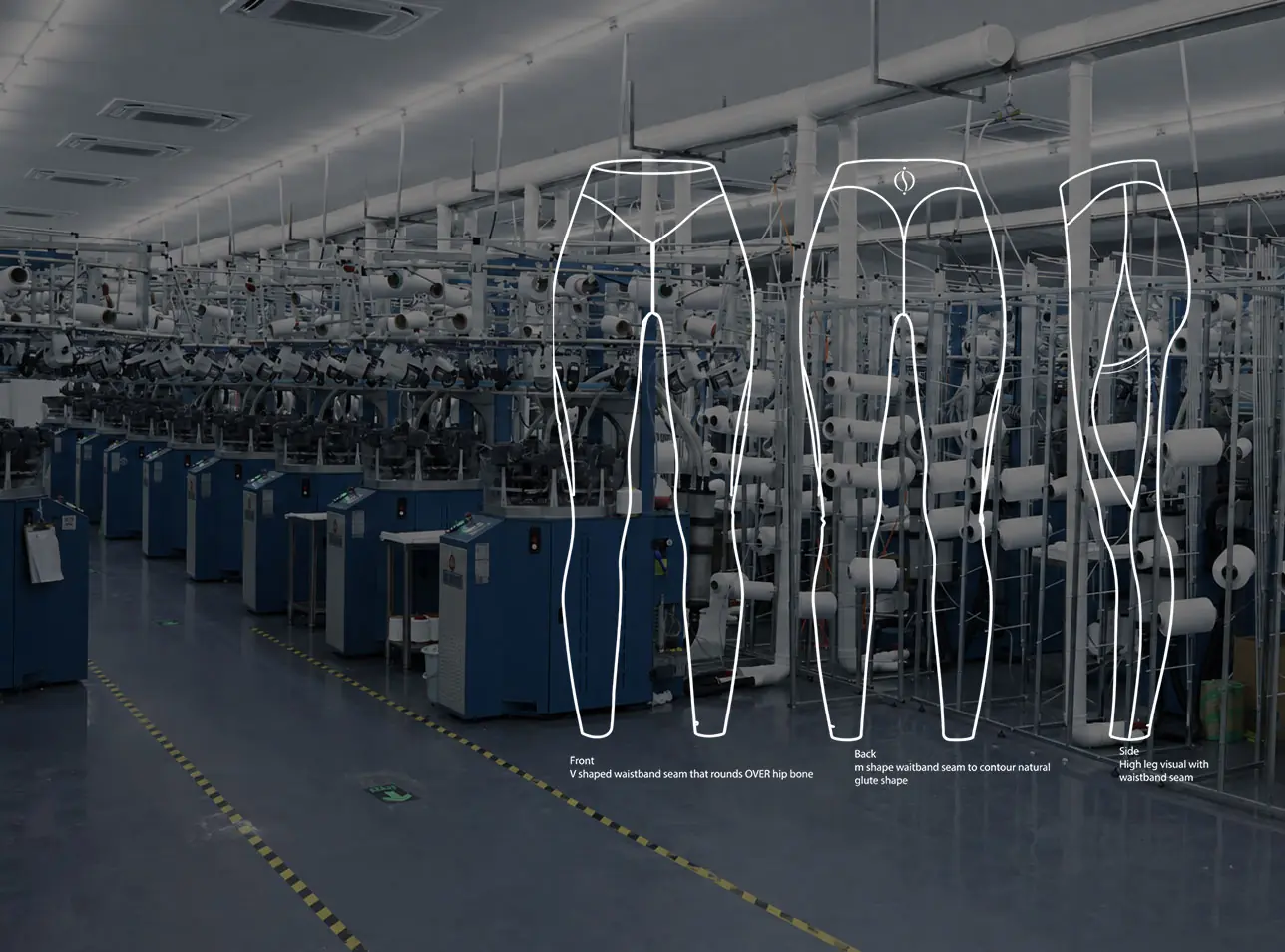 Replace with authorized activewear manufacturing hero photograph