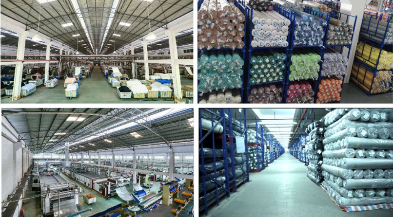 Stretch activewear fabric swatches and material specification references
