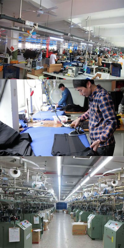 Garment manufacturing equipment and production work area