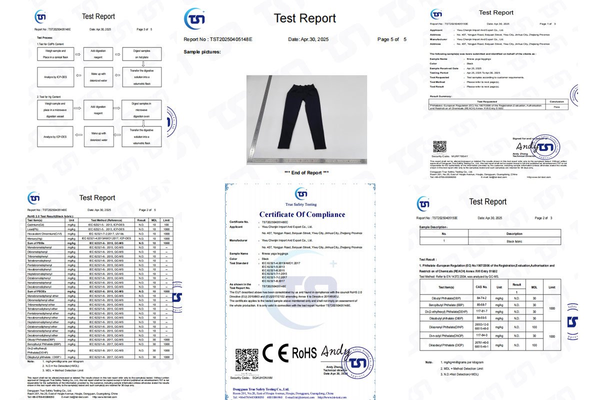 Fabric and finished-garment performance testing with a technical report